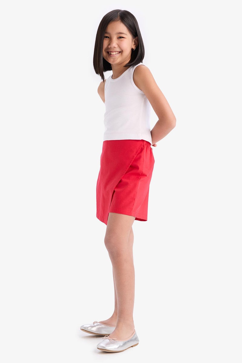DeFacto Red Girl Girl Cotton Skort Casual - Image 4